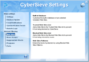 CyberSieve, sites