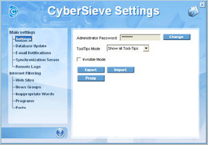 CyberSieve, setting